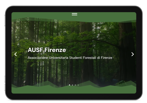 Sito Ausf Firenze su tablet sito ausf responsive in modalità tablet